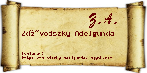 Závodszky Adelgunda névjegykártya